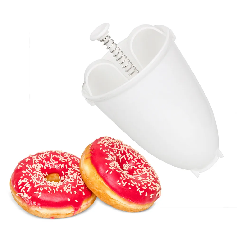 Narzędzia do pieczenia Przenośne ręczne Donut Maker Plastikowy Lekki Donut Machine Easy Szybki Dozownik Głębokie Dozownik Arabski Mold