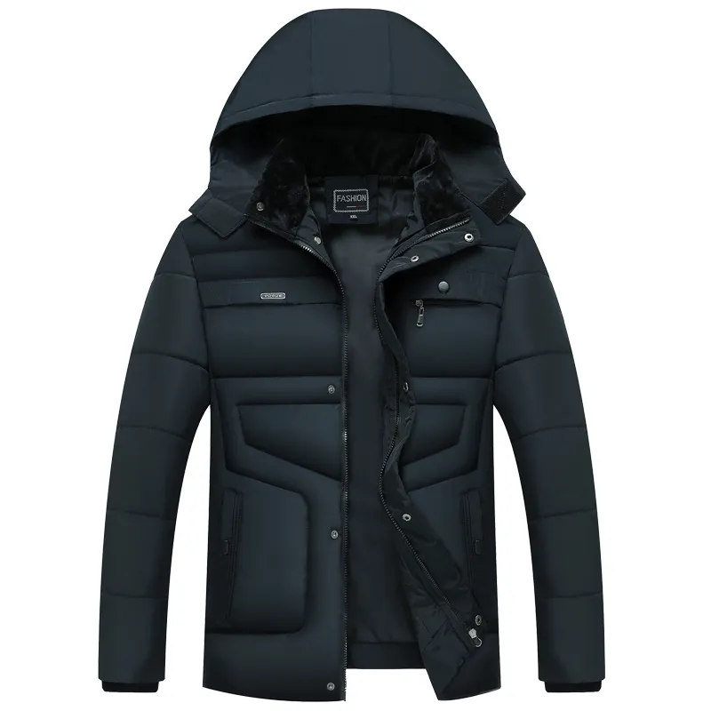 Yeni stil kışlık sıcak moda kapşonlu kış ceket erkekler 20 derece kalın sıcak erkek kış ceket parka dış giyim sokak kıyafeti T200117