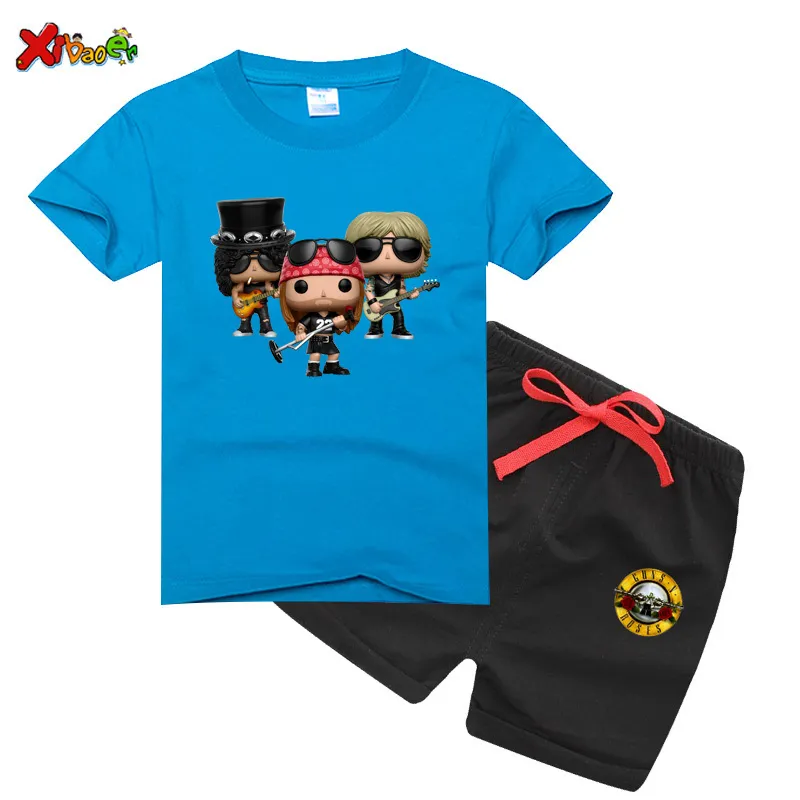 Kids Slash Rock Band Gun N Rose Design t shirt Boys Girls Great Casual Girls Sets Short Sleeve Kids Clothes TShirt Sets 2010177745348