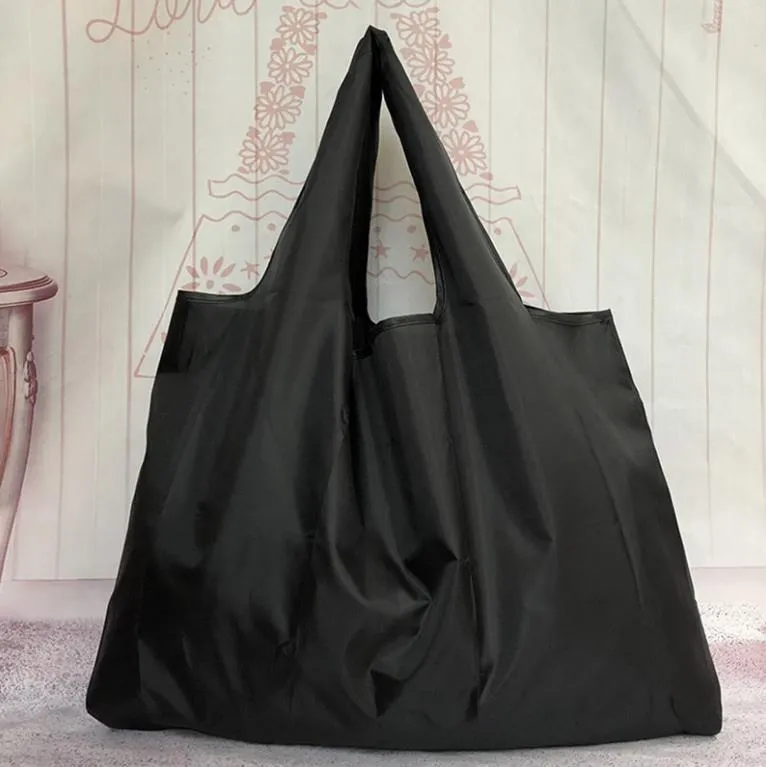 BIG Eco-Friendly Folding Shopping Bag Reusable Portable Shoulder Handbag for Travel Grocery Fashion Pocket Tote Bags338a