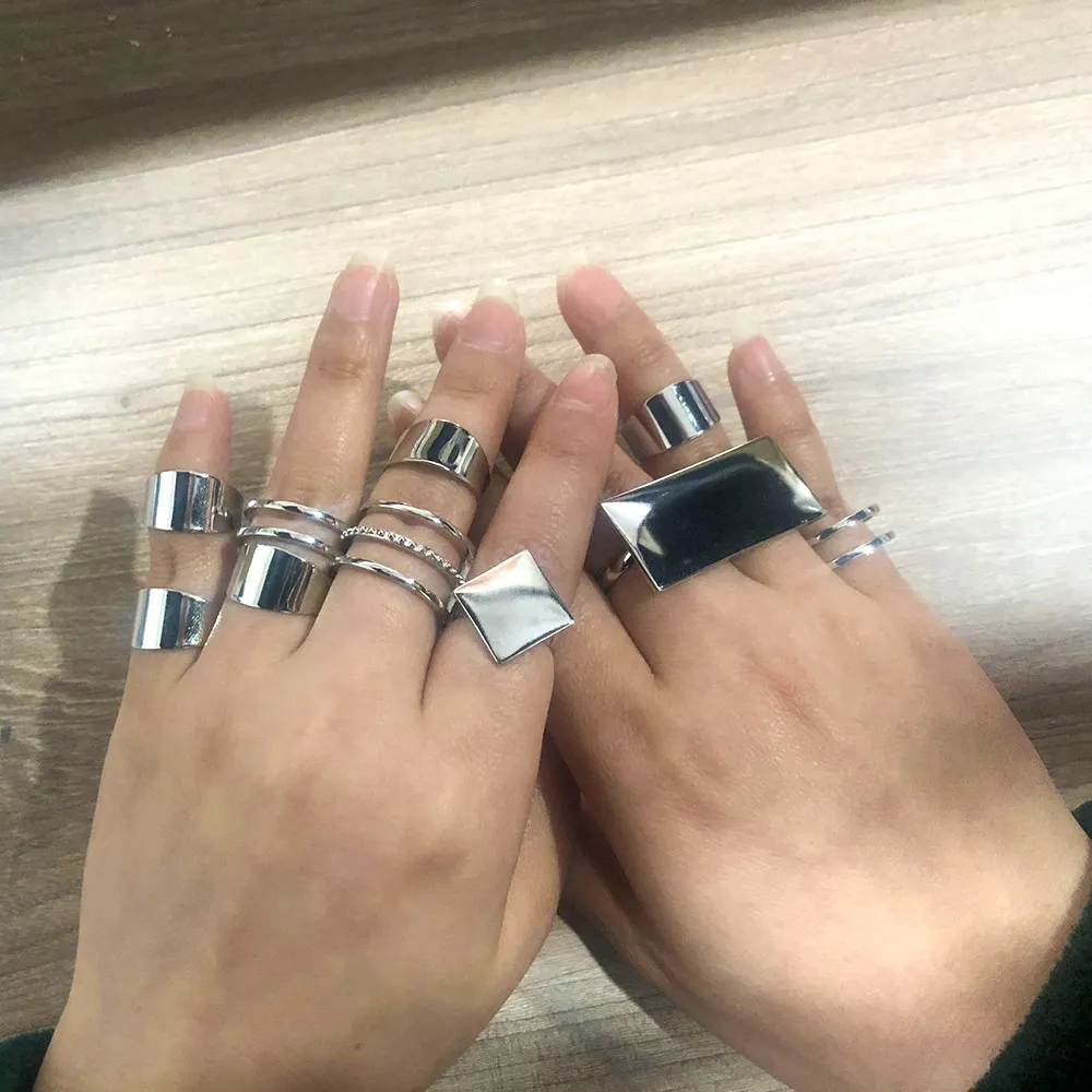 2020 Quinn Two Finger Rings Prey Cosplay Jewelry Punk Gold Rings Set women Men Party Costume Accessories5861806セット