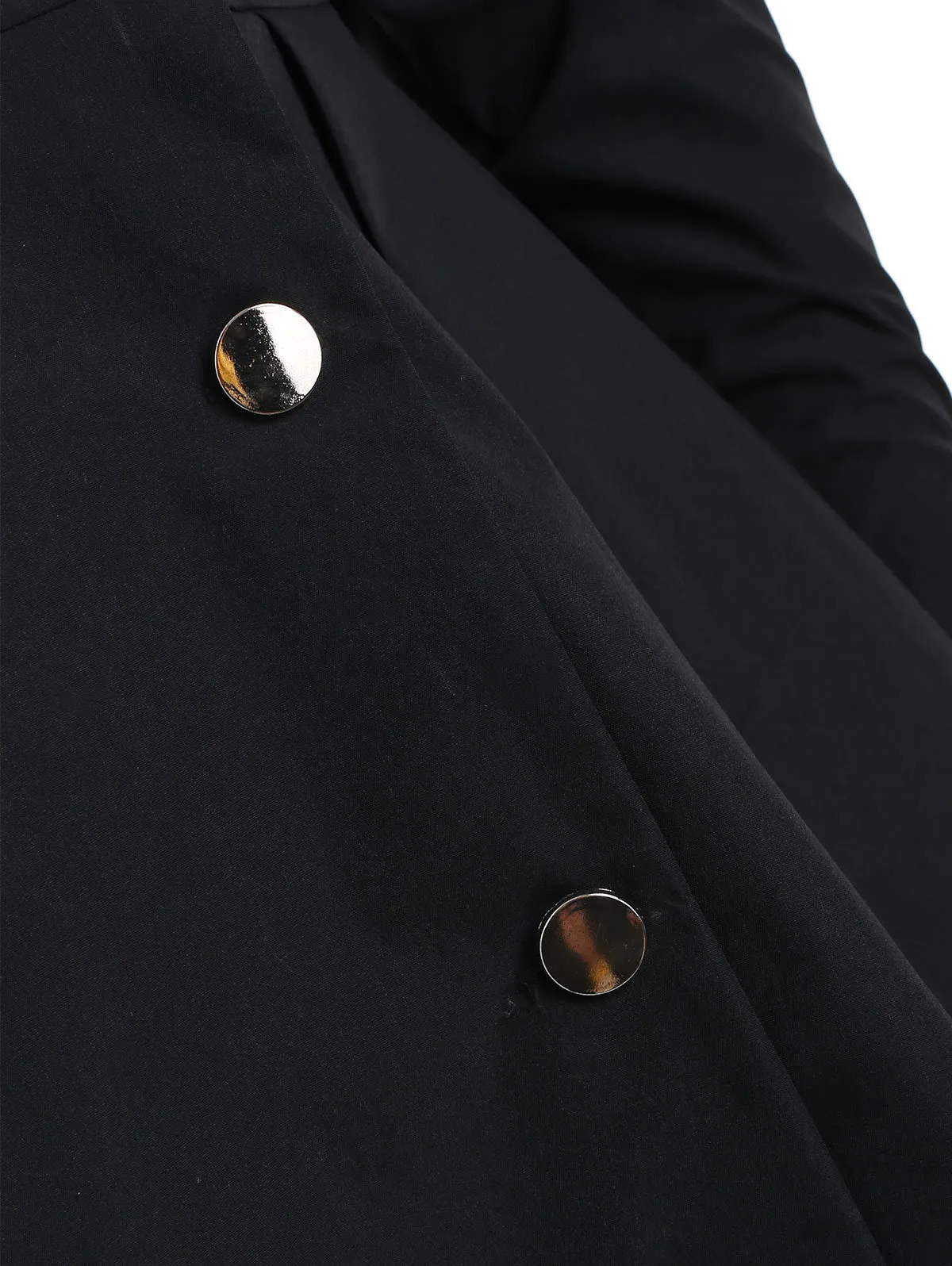 Asymmetric fleece contrast hooded skirted coat shop