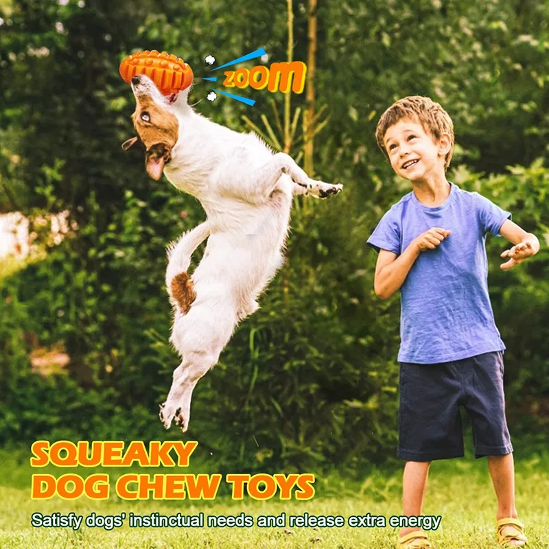 Benepaw Squeaky Dog Toys Pour Chewers agressifs Indestructible Durable Caoutchouc Naturel Chew Puppy Jouets Interactive Pet Dentition LJ201125