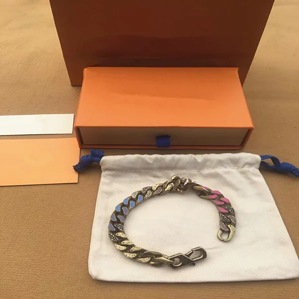 Лучший дизайн для роскошных мужских браслетов из титана и циркона 316L, цветной браслет, ожерелье с бриллиантами Jewelry3018