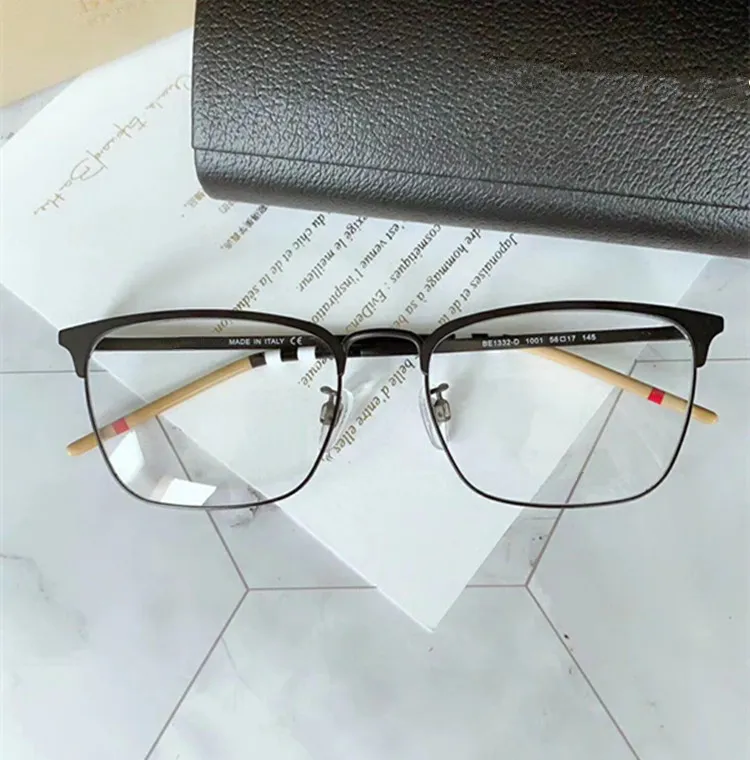 نجم عالي الجودة BE1332-D مصمم Eeybrow Gir-Rim Men Glasses 56-17-145 شبه مقنعة شبه منقوشة للنظارات الطبية Fulls288b