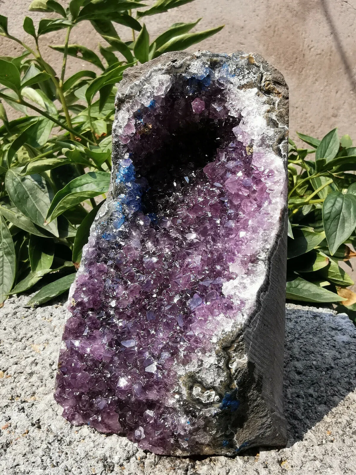 Natural Amethyst Hole Crystal Quartz Brazil Riki Energy Lucky Decor264Y