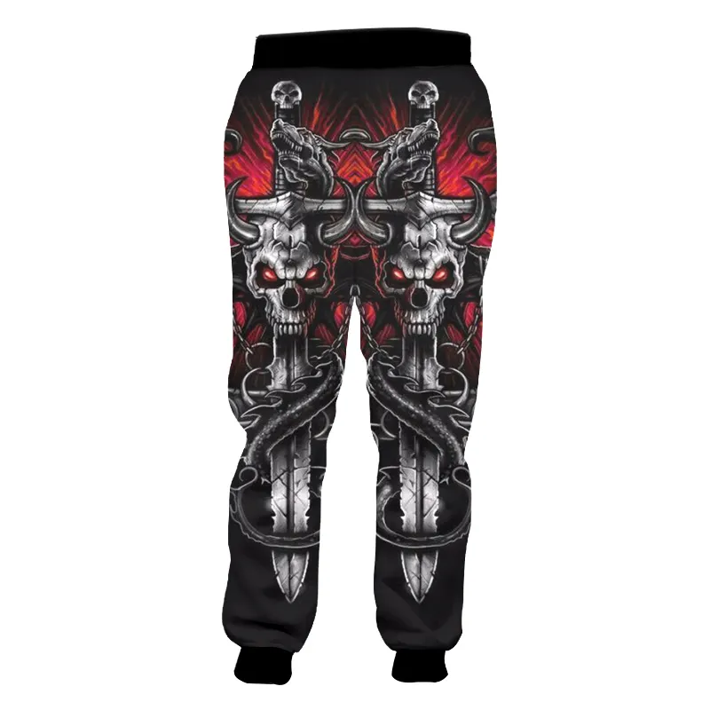 Pantaloni da jogging OGKB Pantaloni da uomo Harajuku Cool Key Chain Skull Stampato pantaloni della tuta 3d Autunno Pantaloni stile autunno inverno Drop 201128