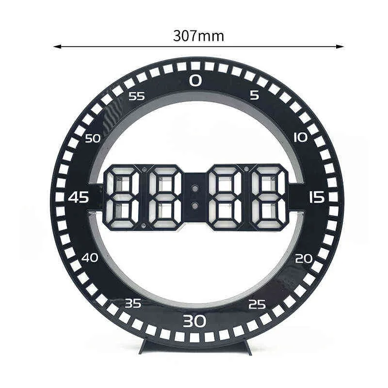 3 d LEDの壁掛け時計モダンなデザインデジタルテーブル時計警報ナイトライトのサットリロジドパラドウォッチ家のリビングルームの装飾H1230