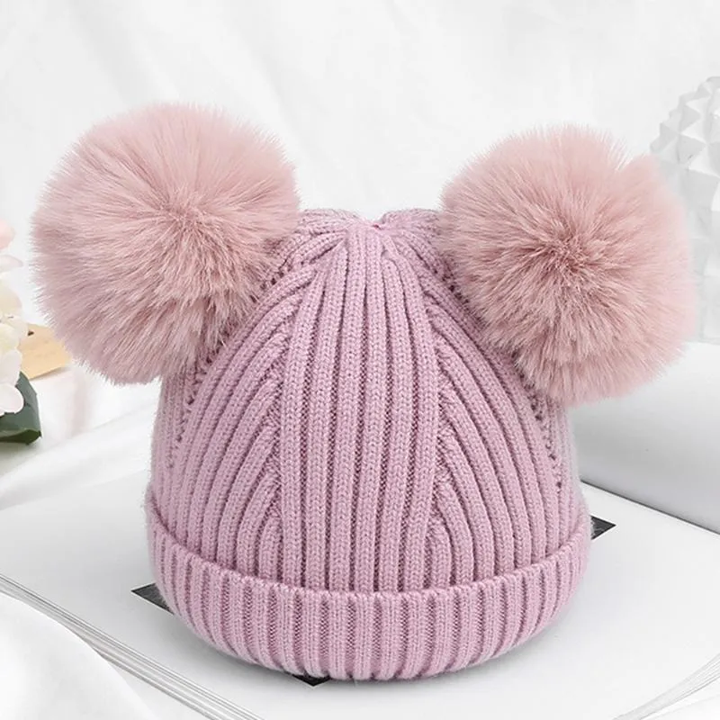 Cartoon Gebreide Muts Schattige Peuter Baby Baby Kids Jongens Meisjes Venonat Wollen Hoofddeksel Cap Baby Accessoires czapka futro dziecko288i