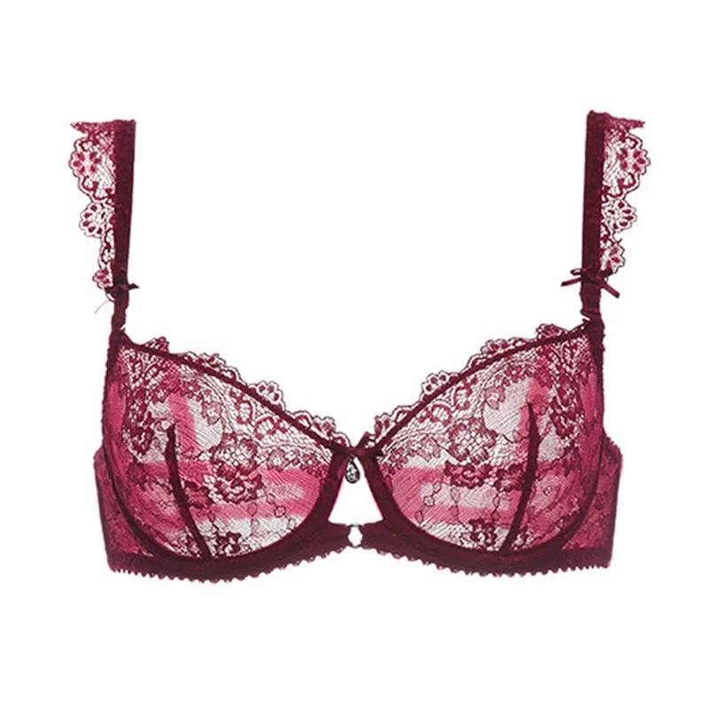 Varsbaby Mulheres Sexy Lace Transparente Tamanho Grande Copo Fino Semined A B C Copa Bras 201202