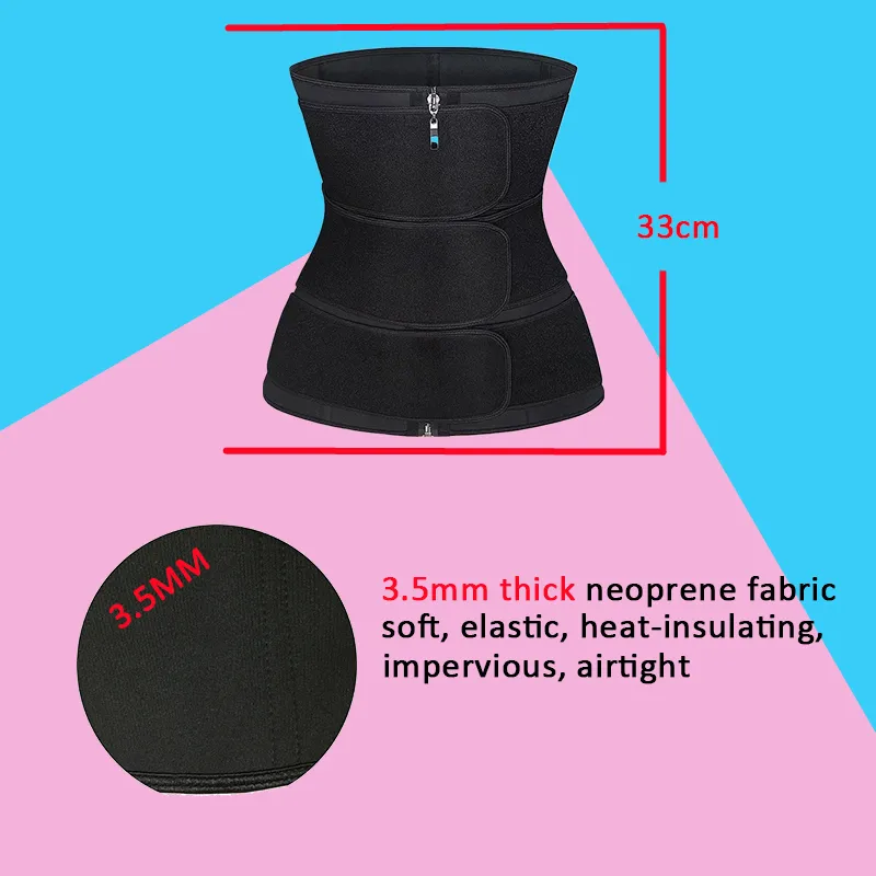 YAGIMI Neoprene Waist Trainer New 3 Belt Sweat Belt Sauna Body Shaper Corsetto Dimagrante Shapewear Curve Shaper Trimmer Skims 201222