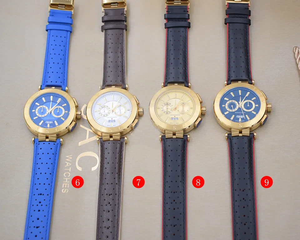 Novo relógio masculino montre de luxe cronógrafo multifuncional japão movimento quartzo caixa de aço mostrador preto pulseira de couro preto dobrável bu212s