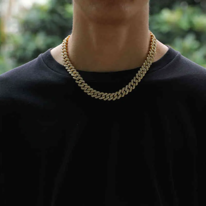Uwin Micro Paved 12mm Slink Miami Cuban Necklaces Hiphop Mens IcedSファッションジュエリードロップ2201139725531