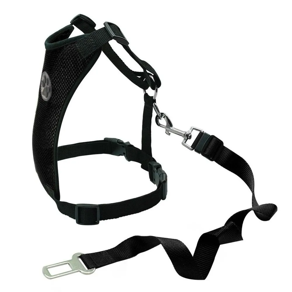 Air Mesh Puppy Hond Autoharnas Veiligheidsgordel Clip Lood Veiligheid voor Reishonden Multifunctioneel Ademend Dierbenodigdheden 2011265600147