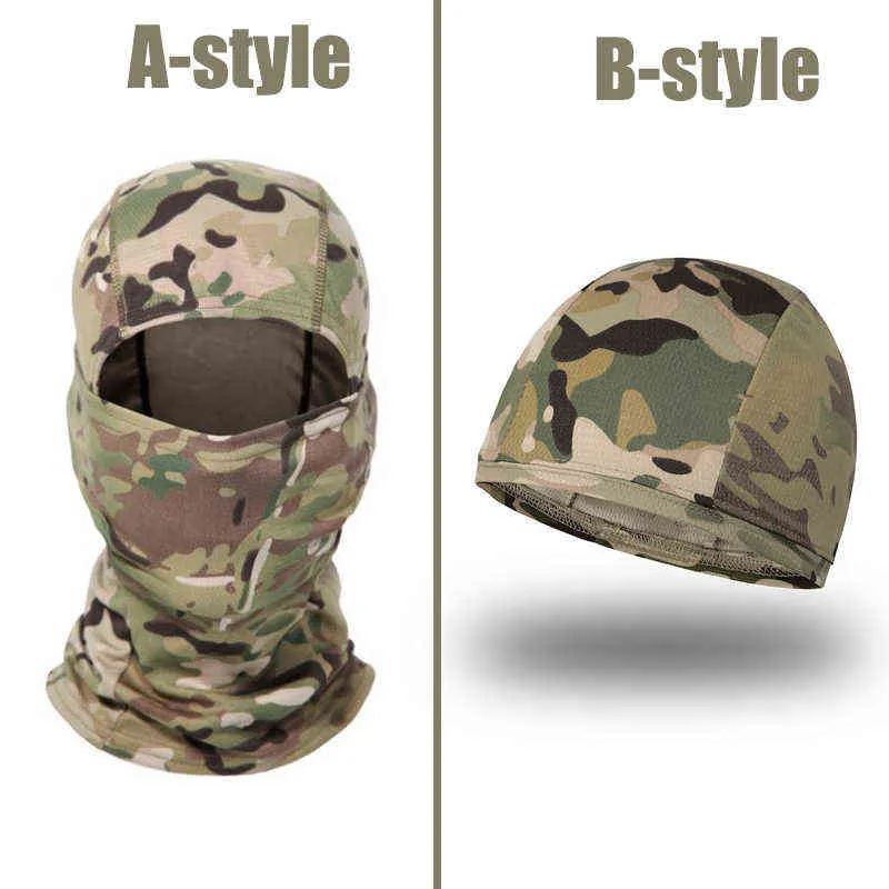 Military Tactical Balaclava Full Face Mask Army Bandana Neck Gaiter Scarf Multicam Faceshield Airsoft Headgear Hunting Hat Y1229