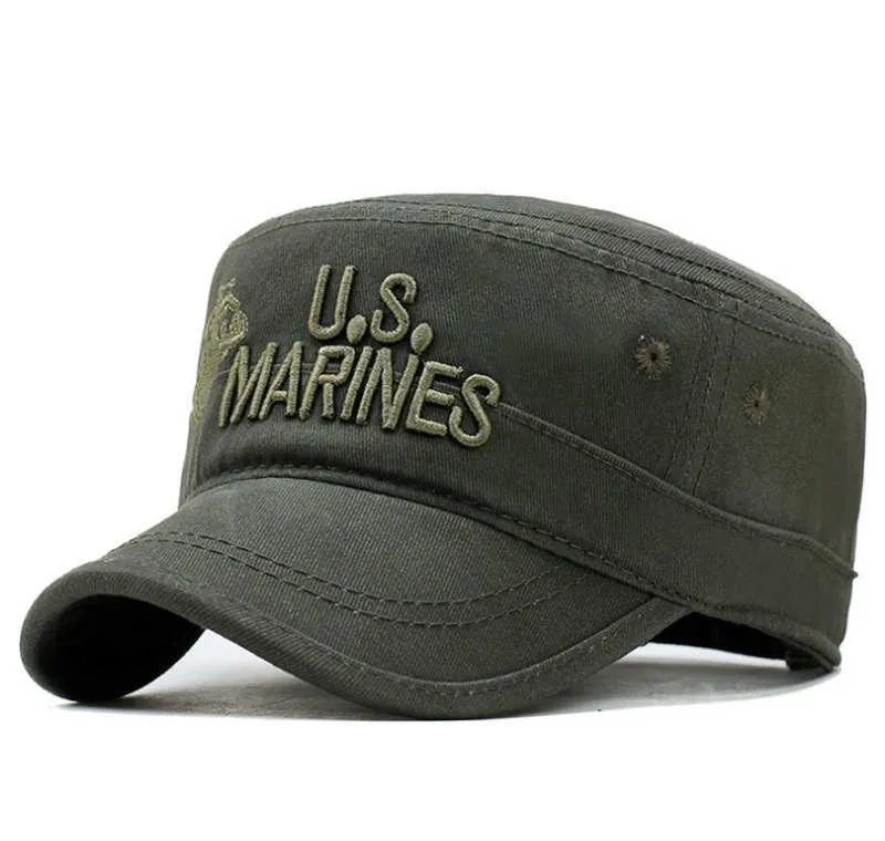 Stati Uniti Us Marines Corps Cappello Cappello Cappelli Camouflage Cappello a cilindro piatto Uomo Cotone Hhat Usa Nav sqckxw intero2019214Y