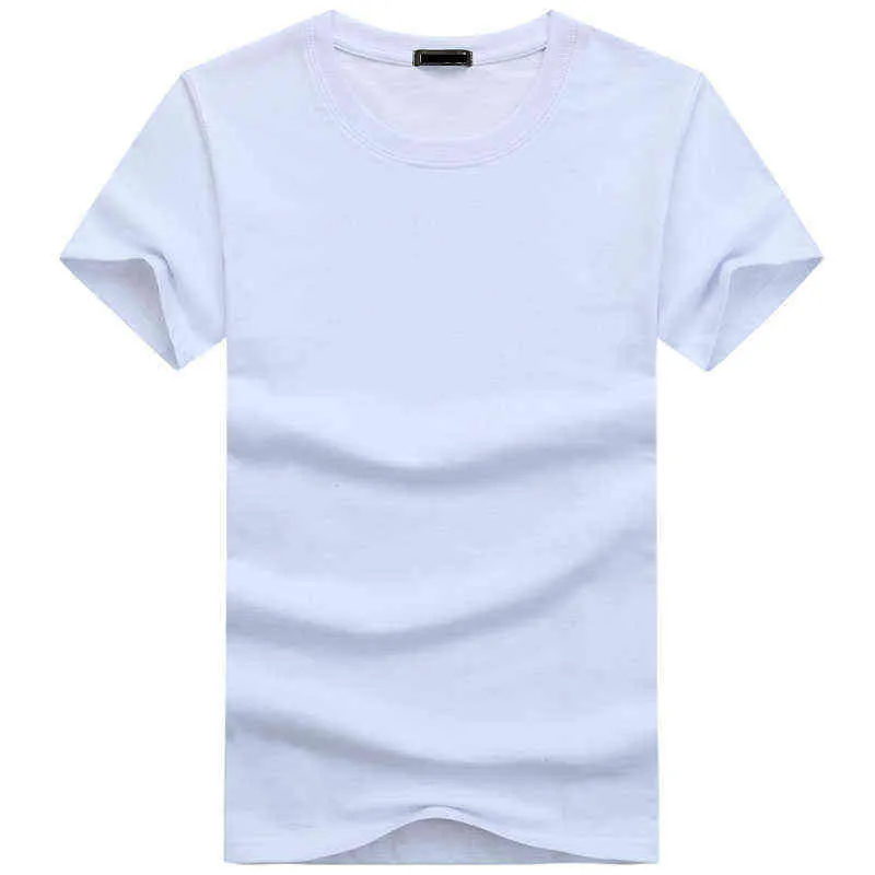 Mode heren T-shirt met korte mouwen, pure kleur, casual katoen, zomerkleding 220118