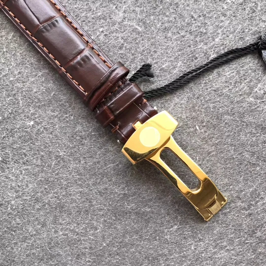 42mmx35mm automatique hommes montre-bracelet saphir cristal étanche 5480 Grande Date bracelet en cuir véritable en acier inoxydable busine2956