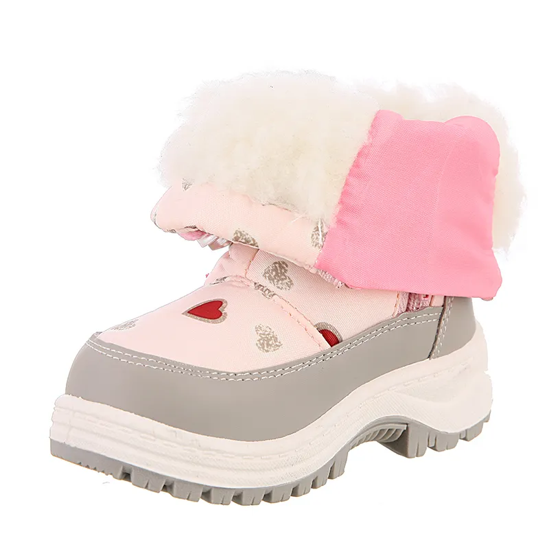 Botas fofas águias de inverno de inverno de menina de neve botas de neve infantil esquieando botas de feltro escolar atividades ao ar livre tamanho 22-33 220913