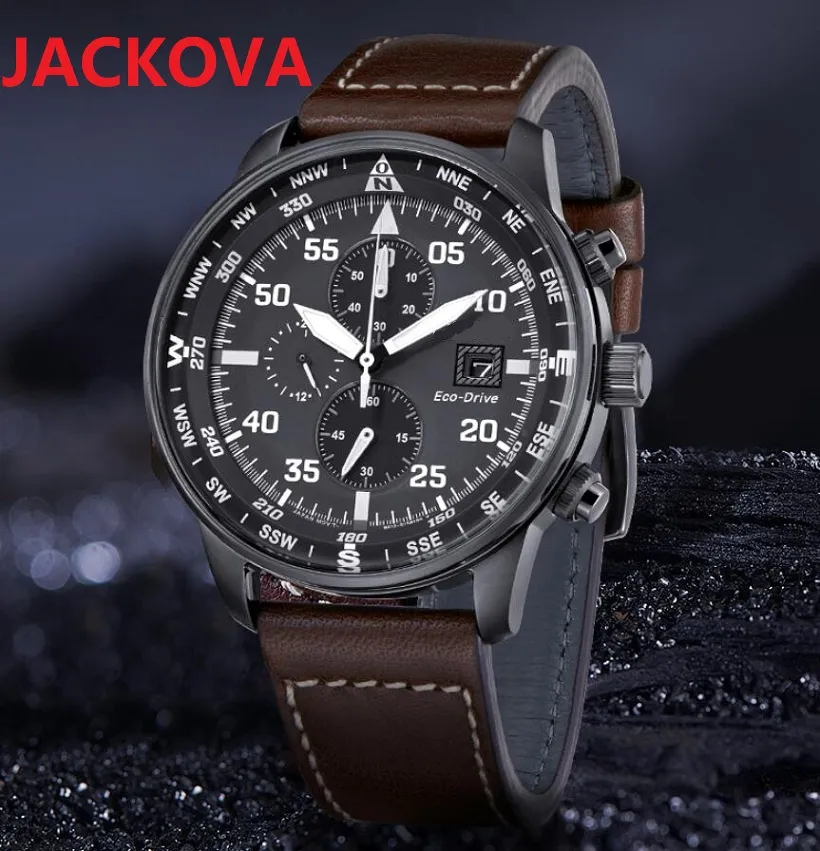 Najwyższej jakości ładny model kwarcowy modne zegarki męskie Stopwatch Auto Data Big Pełna funkcjonalna popularna stal ze stali nierdzewnej Czarna niebieska tarcza 229k