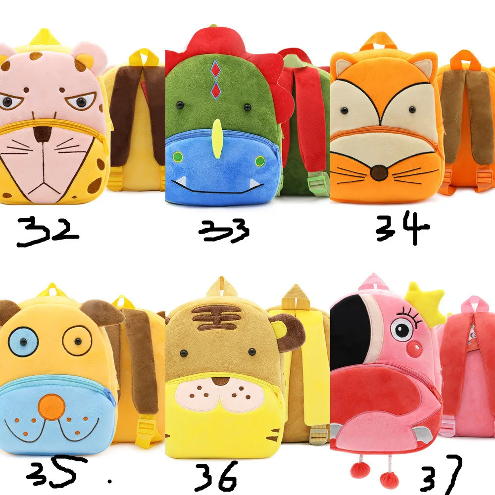 Dessin animé mignon cartable pour enfants en peluche enfants filles sac à dos maternelle éducation précoce épaules Mini pack Lion lapin chien Animal belle Bgas GQ1UNEU