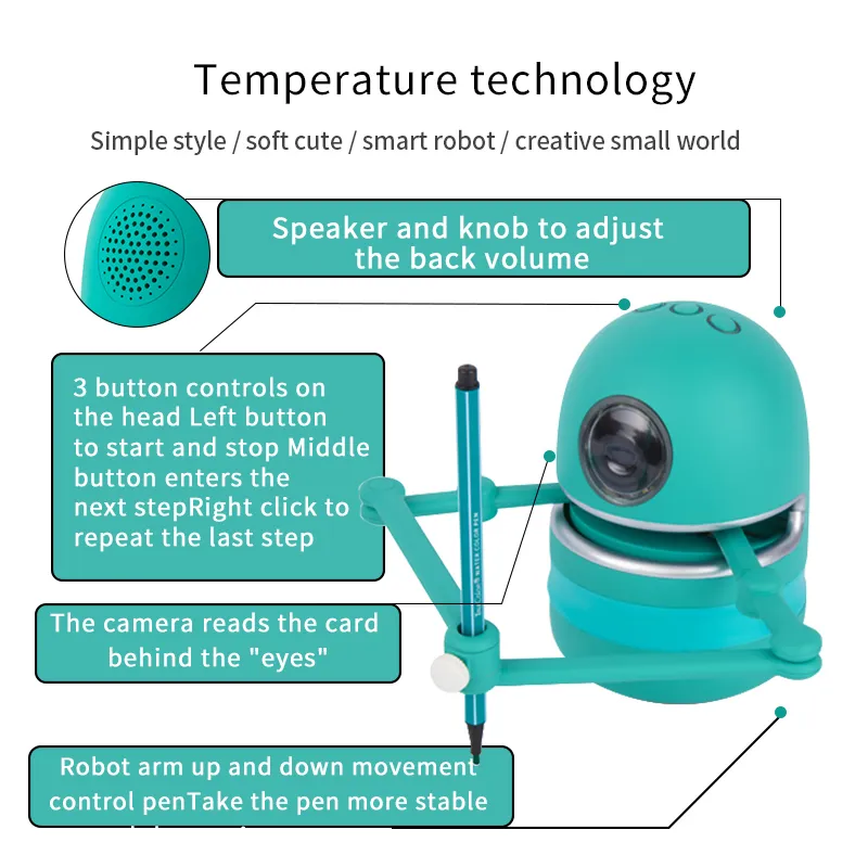 Landzo Quincy Magic Q Robot pour les étudiants apprennent l'outil de dessin garçons filles enfants jouets éducatifs Toxin200O