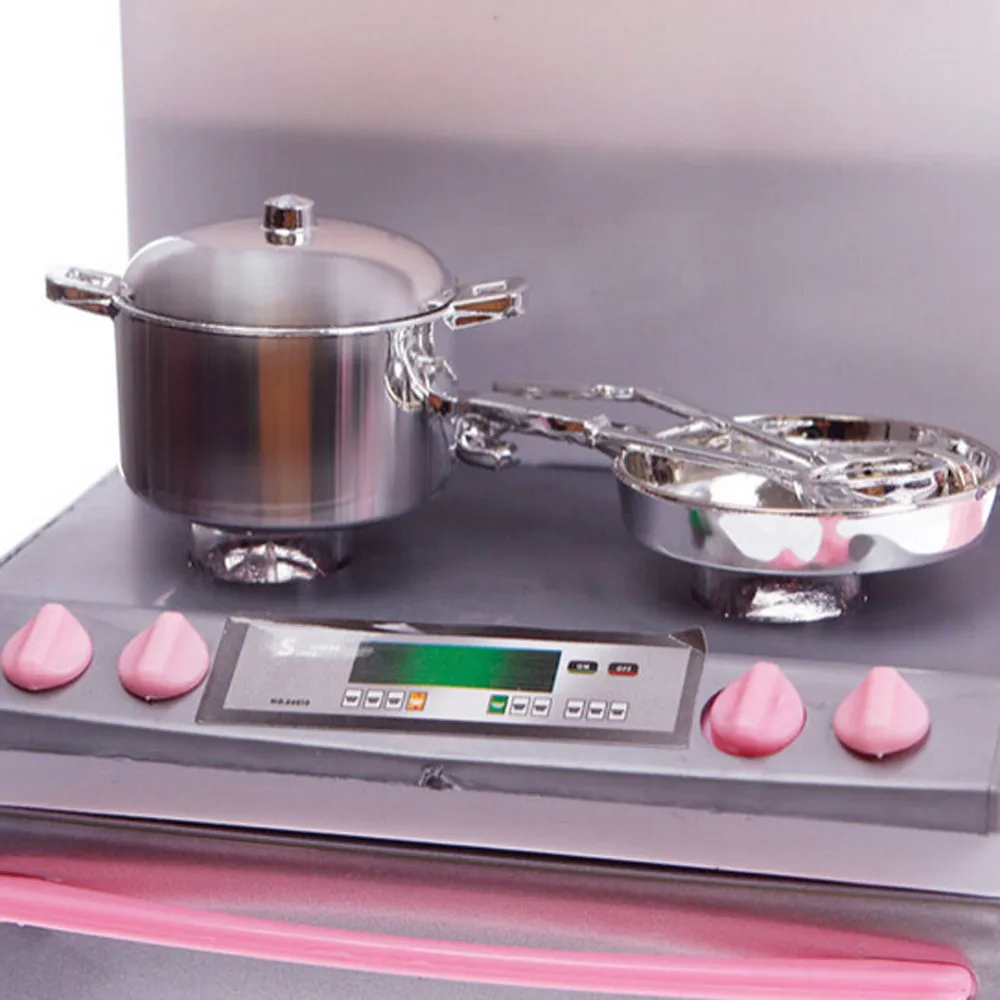 Çocuk Mutfak Oyuncakları Noel Hediye Mini Çocuk Mutfak Mutfak Oyun Yemek Pişirme Seti Dolap Soba Kız Oyuncak Çocuklar için Hediye Yüksek Quali315V