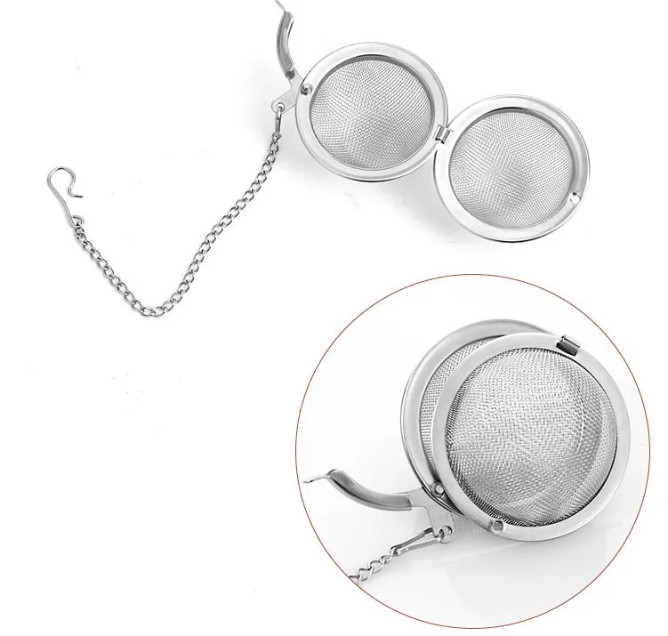 Stainless Steel Sphere Locking Tea Ball Strainer Mesh Infuser Tea Strainer Filter Wholesale Colador de Te