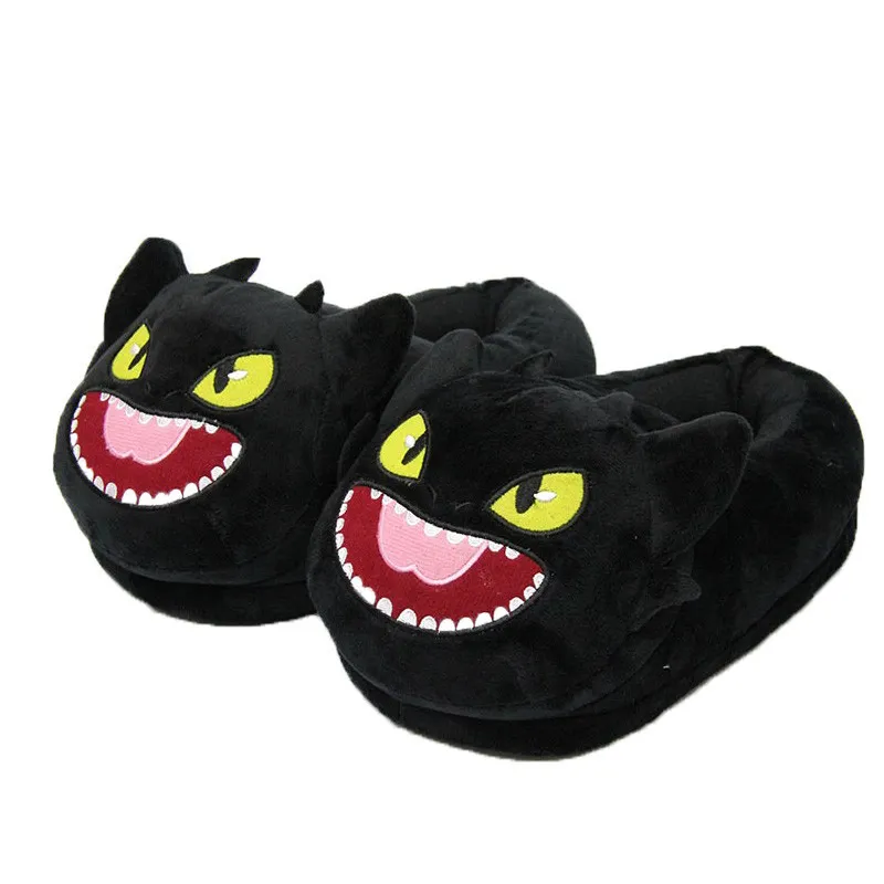 Couple Cartoon Animal Plush Slippers Indoor Warm Floor Home Slippers Woman/Man Snug Sneakers Slides Big Size 35-43 Cotton Shoes X1020