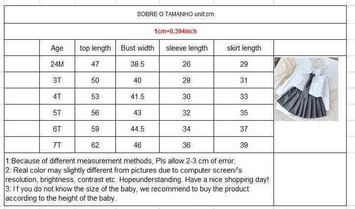 Gooporson Fashion Korean Long Sleeve Blouse Cardigan&skirt with Necktie Fall Little Girls Clothes School Uniform Children Outfit G220310