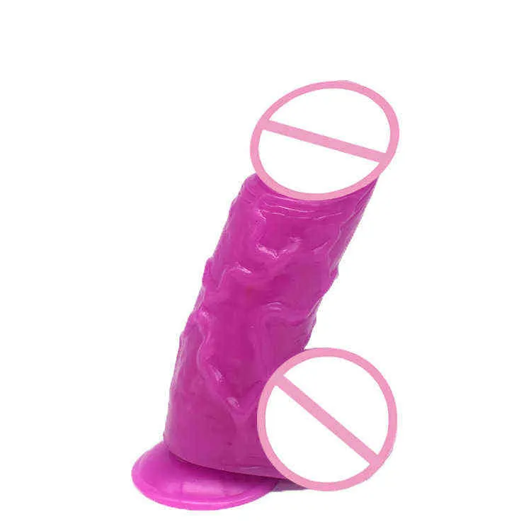 NXY Dildo Giocattoli anali 7 cm Spessore Morbido Pene artificiale Grande Falso Plug Prodotto adulti Masturbatore femminile 0225