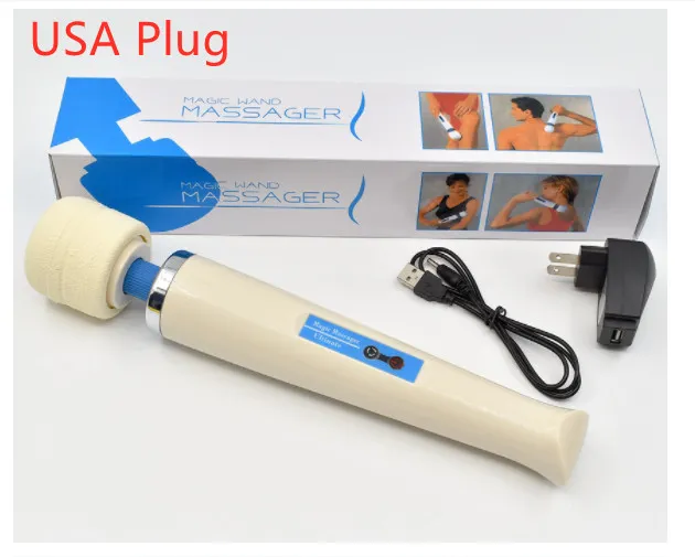 Toverstaf Massager 30 snelheidsfrequentie Krachtige vibrators AV-speelgoed Full Body Persoonlijke stimulator Trillingen draadloos USB Opladen 2HYG