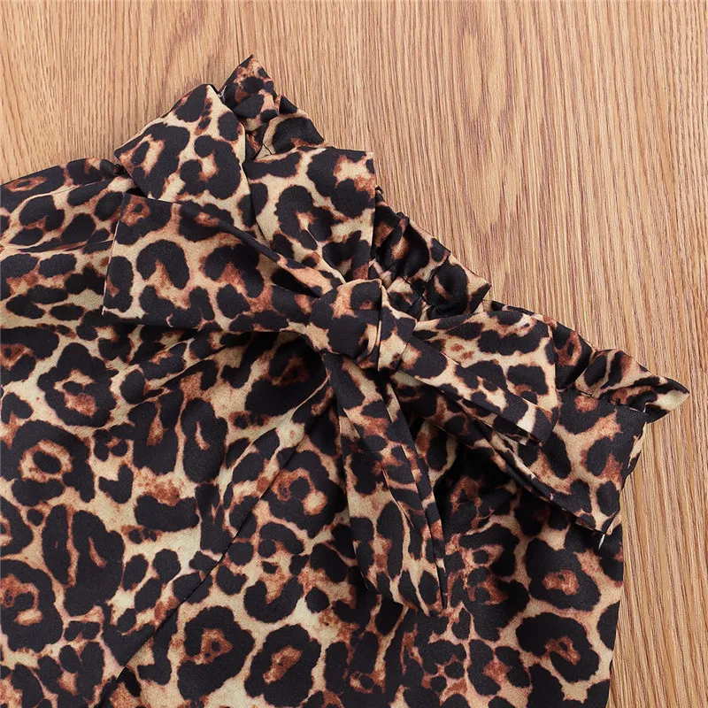2020 bambino primavera autunno abbigliamento bambino neonata copre gli insiemi manica lunga pagliaccetto top pantaloni lunghi leopardo abiti vestiti LJ201223