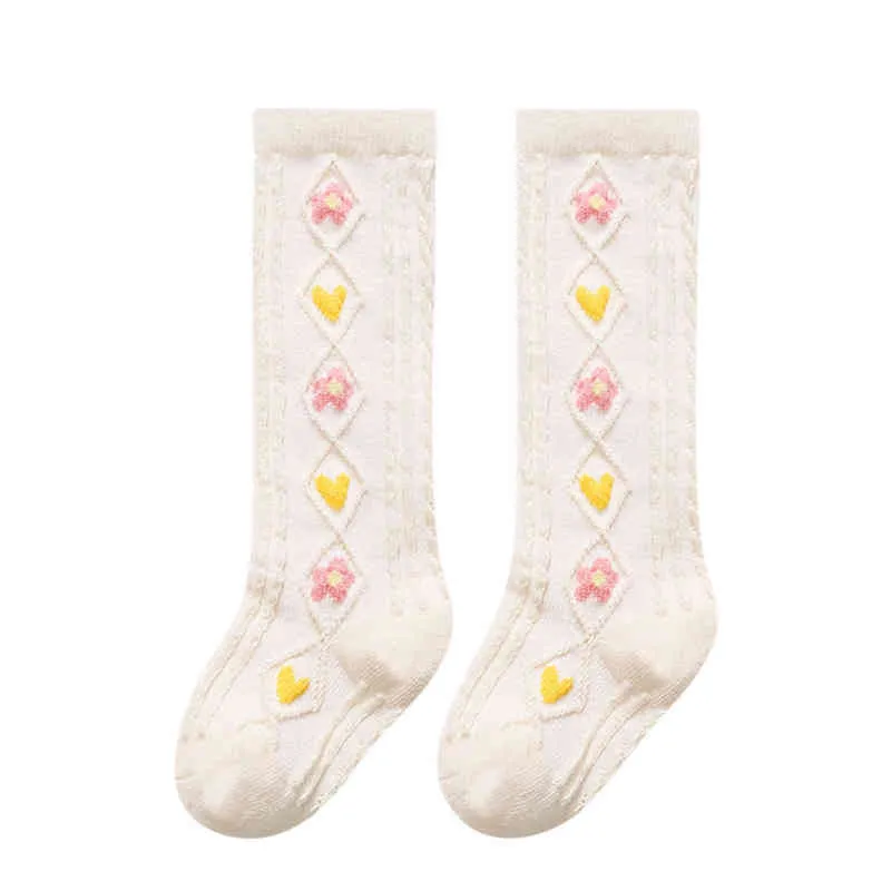 Höst Baby Girl Socks Toddler Baby Kids Girls Warm Knee-High Socks Strumpor Mid-Calf Längd Sock Mjuk Kläder G1224