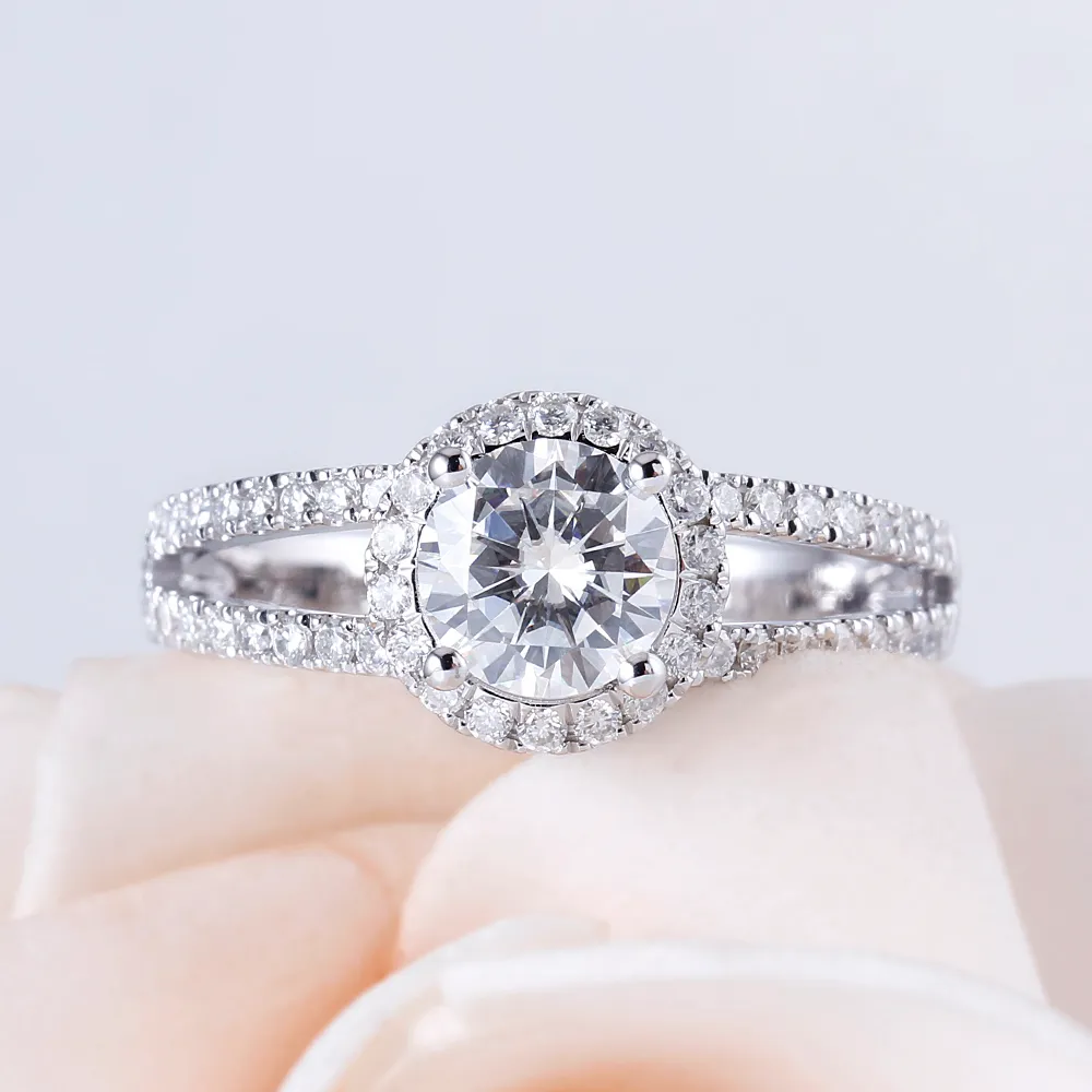 halo moissanite engagemet ring for women wedding diamond ring (3)