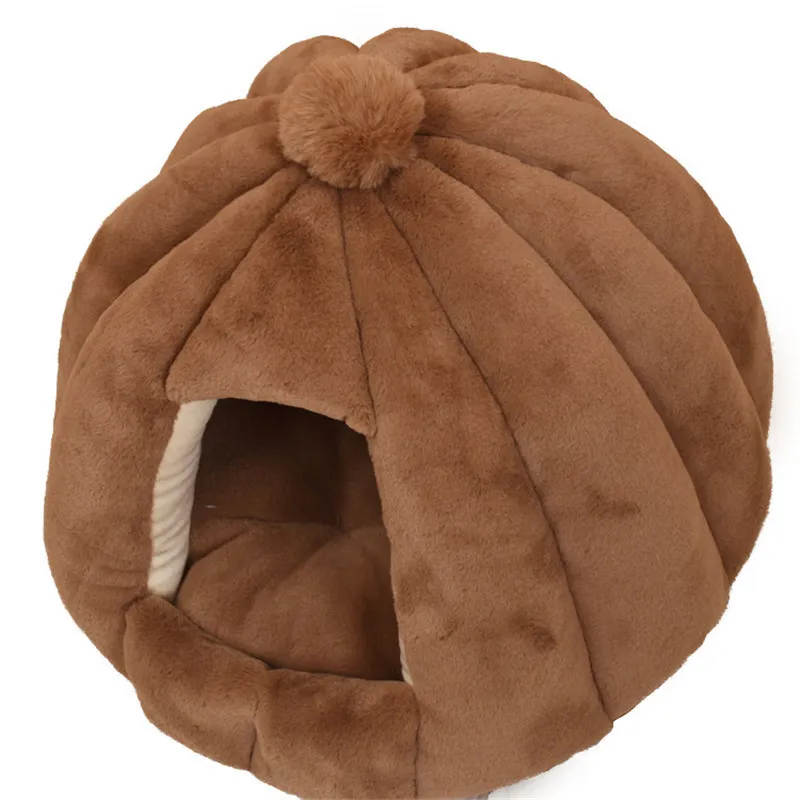 Pet Cat Dog Casa Cute Caseira Mate quente Removível de canil cesta de kennel TyTeps Fruit Fruit Pumpkin para LJ201028