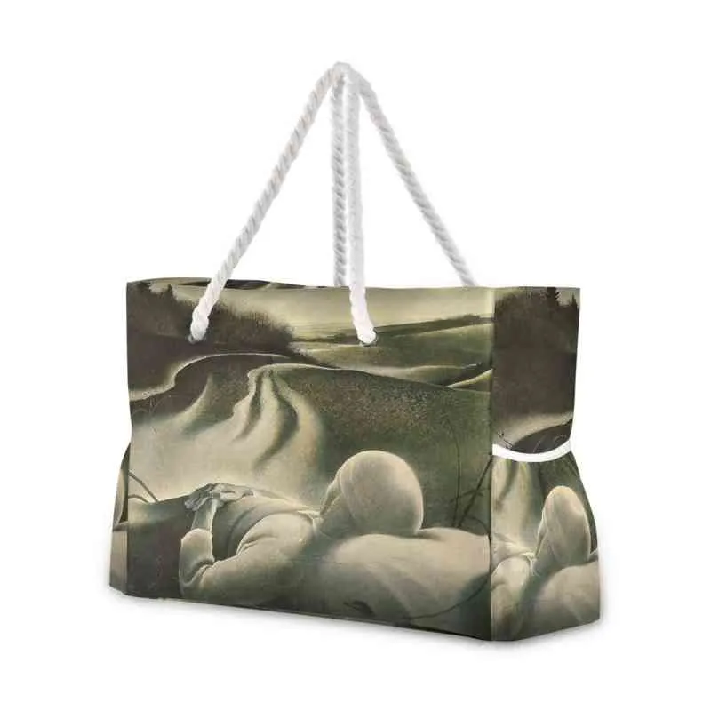 Sacs à provisions, sacs pour femmes de mode de plage, grands sacs à main de luxe, créateurs de peinture à l'huile d'art, sacs de luxe pour femmes, sacs à main 220310