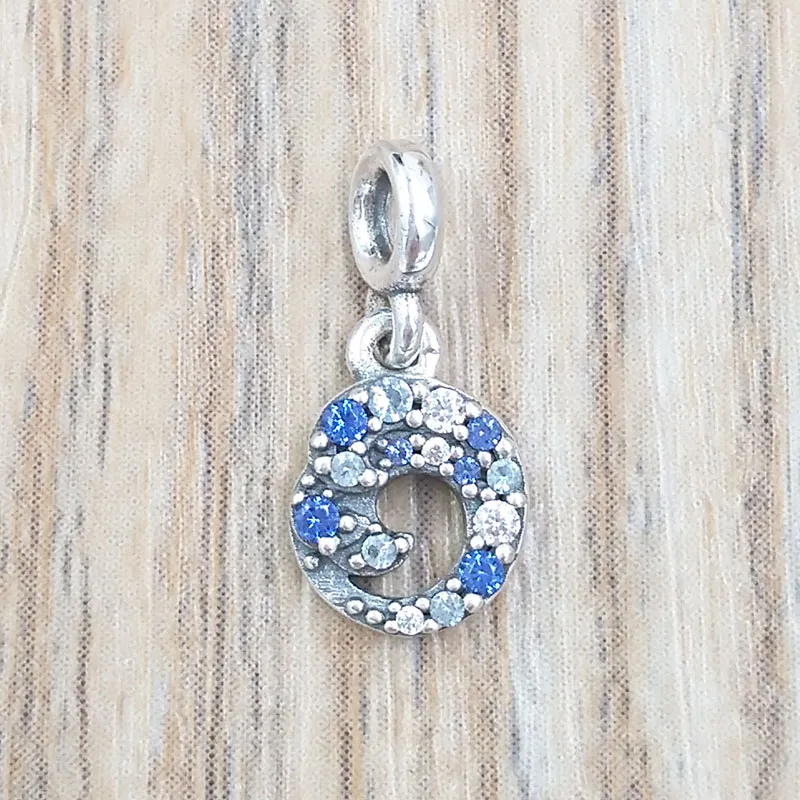 Pandora Me Link serie Blue Ocean Wave Ciondola Charm gioielli in argento sterling 925 Donne bracciale pandora malvagio perline con logo ale angle Gift 799010C01