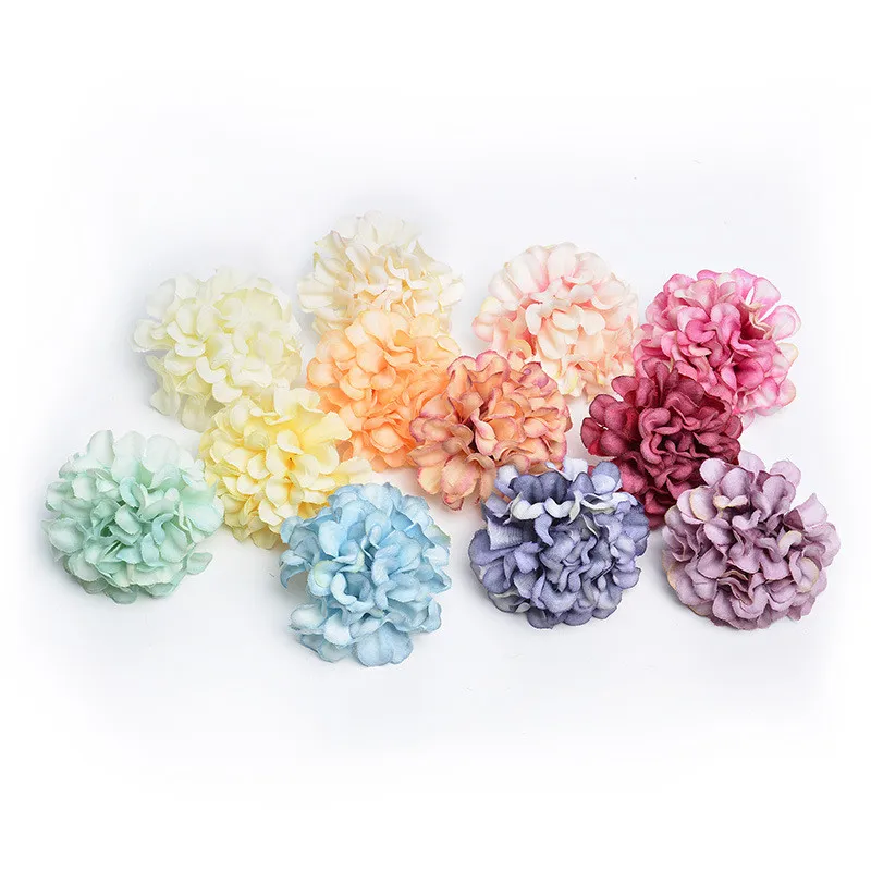 Tête de fleur d'hortensia artificielle, bricolage, accessoire d'hortensia en soie pour décoration de fête de mariage à domicile, fausses fleurs d'hortensia 313T