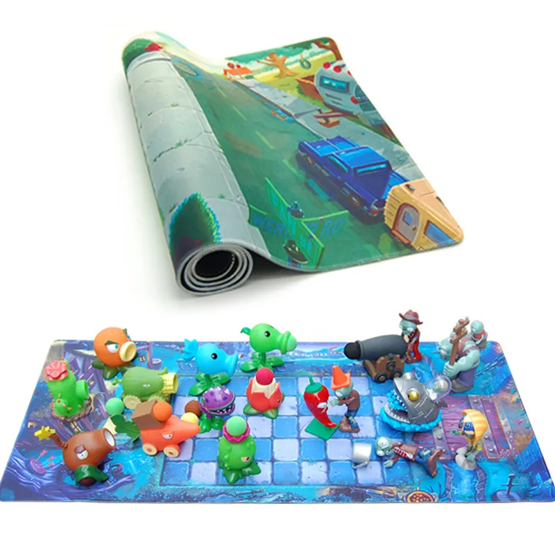 Rośliny vs Zombie Plan gry mapa wodoodporna folia plastikowa mata kolor wydruk dekoracyjny układ operacyjny Kid Toy LJ2009281104139