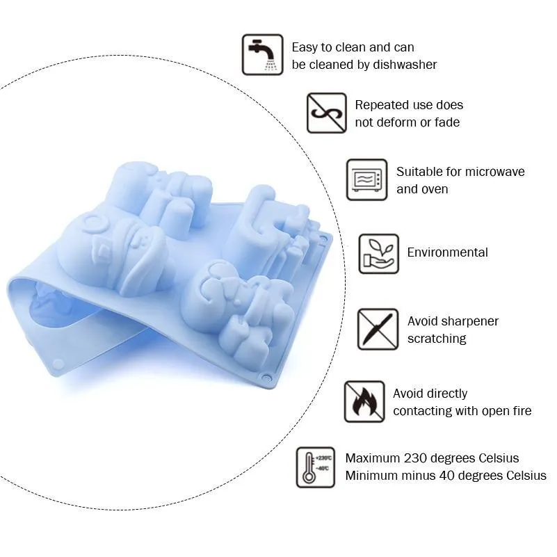 Bakformar julen tårta mögel för träd snögubbe dekoration verktyg non-stick sil mögel 3d diy dekorera acc qyldtx260x