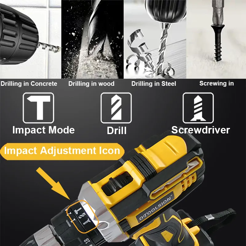 New Design 21V 45N.m Multi-function Cordless Screwdriver Rechargeable Electric Screw Drill Mini Hand Drill Power Tools (9)