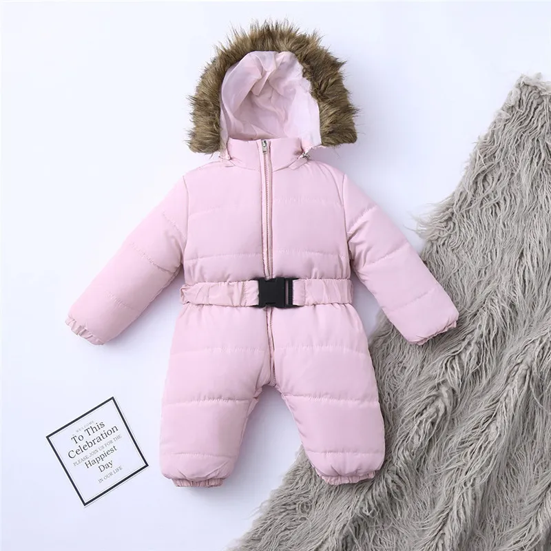 Kids Baby Toddler Boy Girl Warm Faux Fur Hooded Winter Jacket Coat Outerwear #3J24 (1)