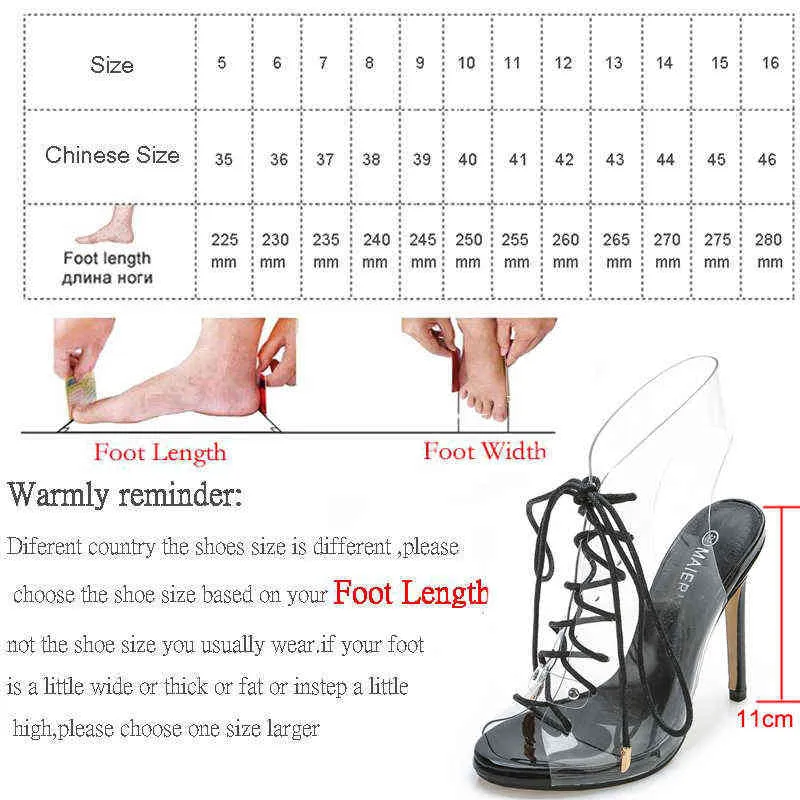 Sandales PVC sandales pour femmes style simple boucle transparente talons hauts transparents 220309