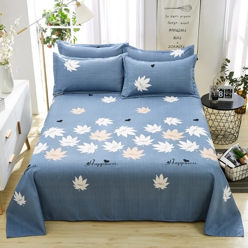 Stampa floreale Lenzuolo Coprimaterasso Coprimaterasso Lenzuolo morbido Biancheria da letto Doppia completa Queen King Size con federa 2pz 201113