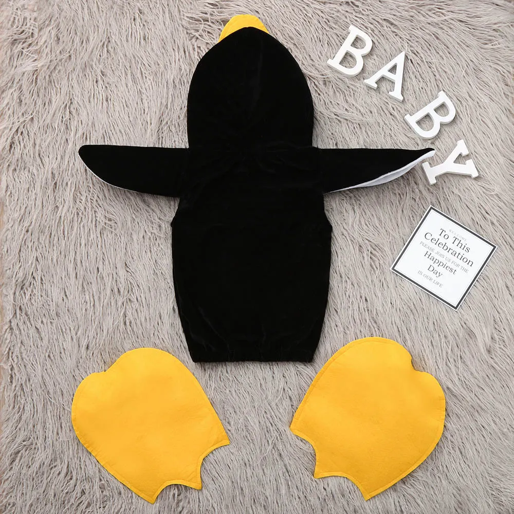 Baby Jongens Meisjes Carnaval Halloween Kostuum Romper Kinderkleding Set Peuter Cosplay Pinguïn Jumpsuits Zuigeling Leuke Kleren # LR1 201127