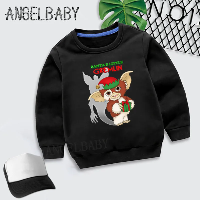 Pojkar flickor tröja barn gremlins gizmo tecknad tecknad hoodies barn höststoppar baby bomull klädskyg5170 lj201216