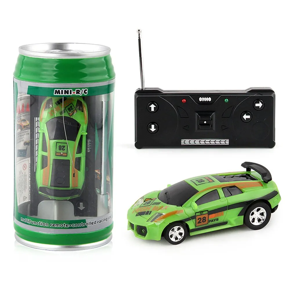 Mini télécommande sans fil jouet voiture canettes de cola vitesse course électrique modèle à quatre voies jouet pour enfants