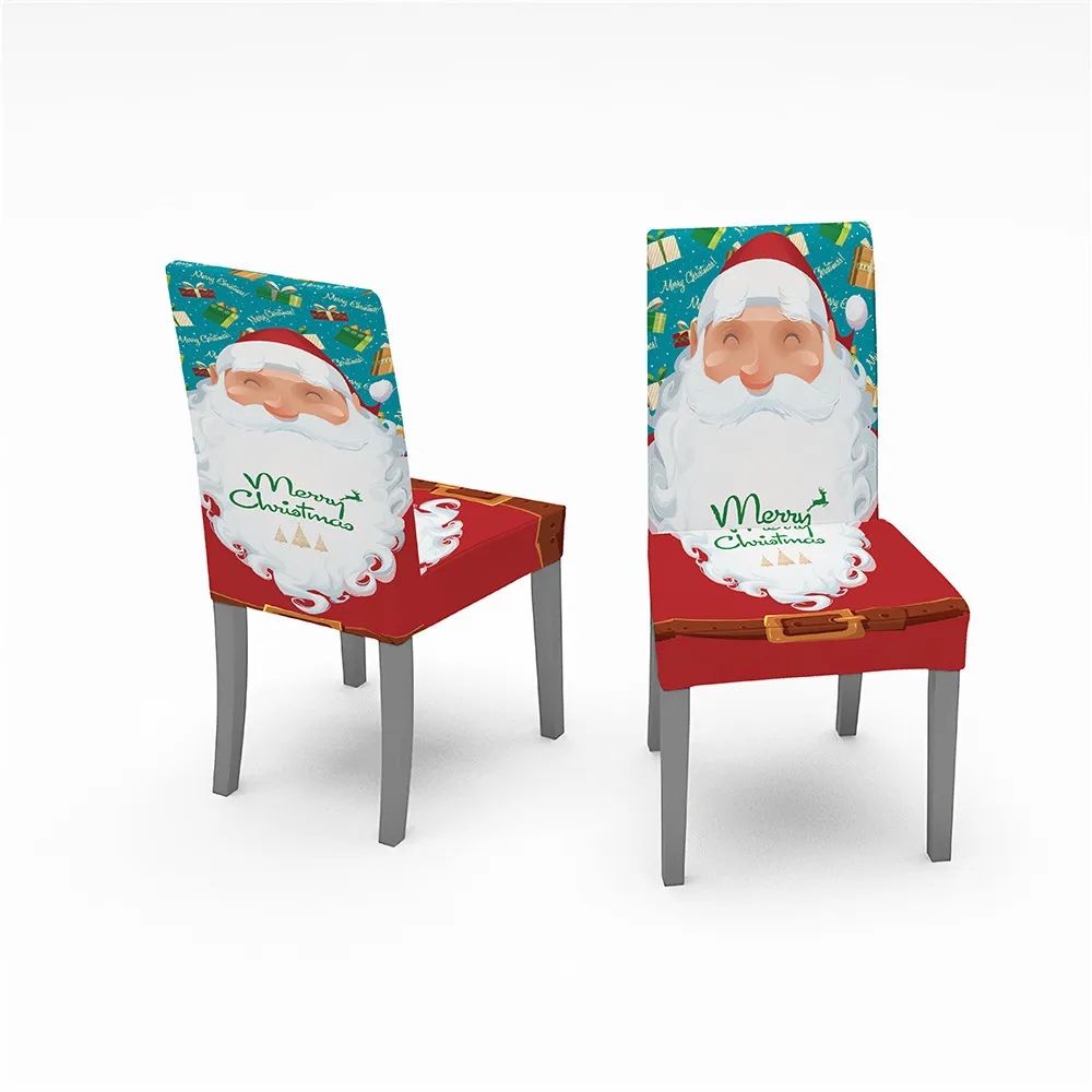 Weihnachten Tischdecke und Stuhl Cover Dining Küchenparty Dekoration Elastischer Stuhl Deckt Wasserdichte Tischtuch rechteckig LJ2013694341