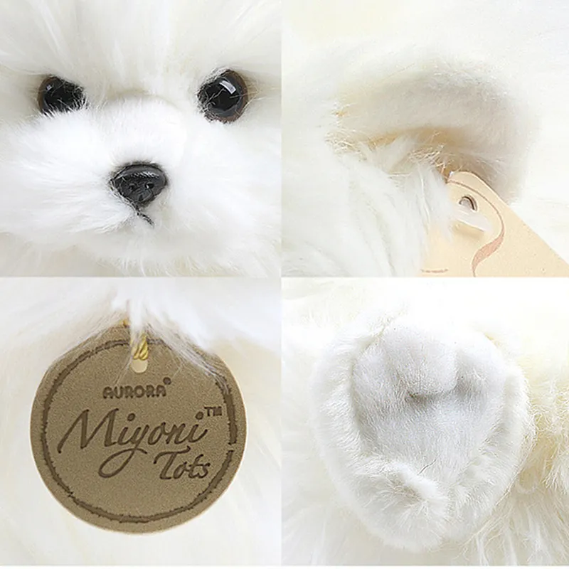 Aurora Toys Pom Dog Doll Long Plush Pomeranian Bichon Frize Poodle Dog